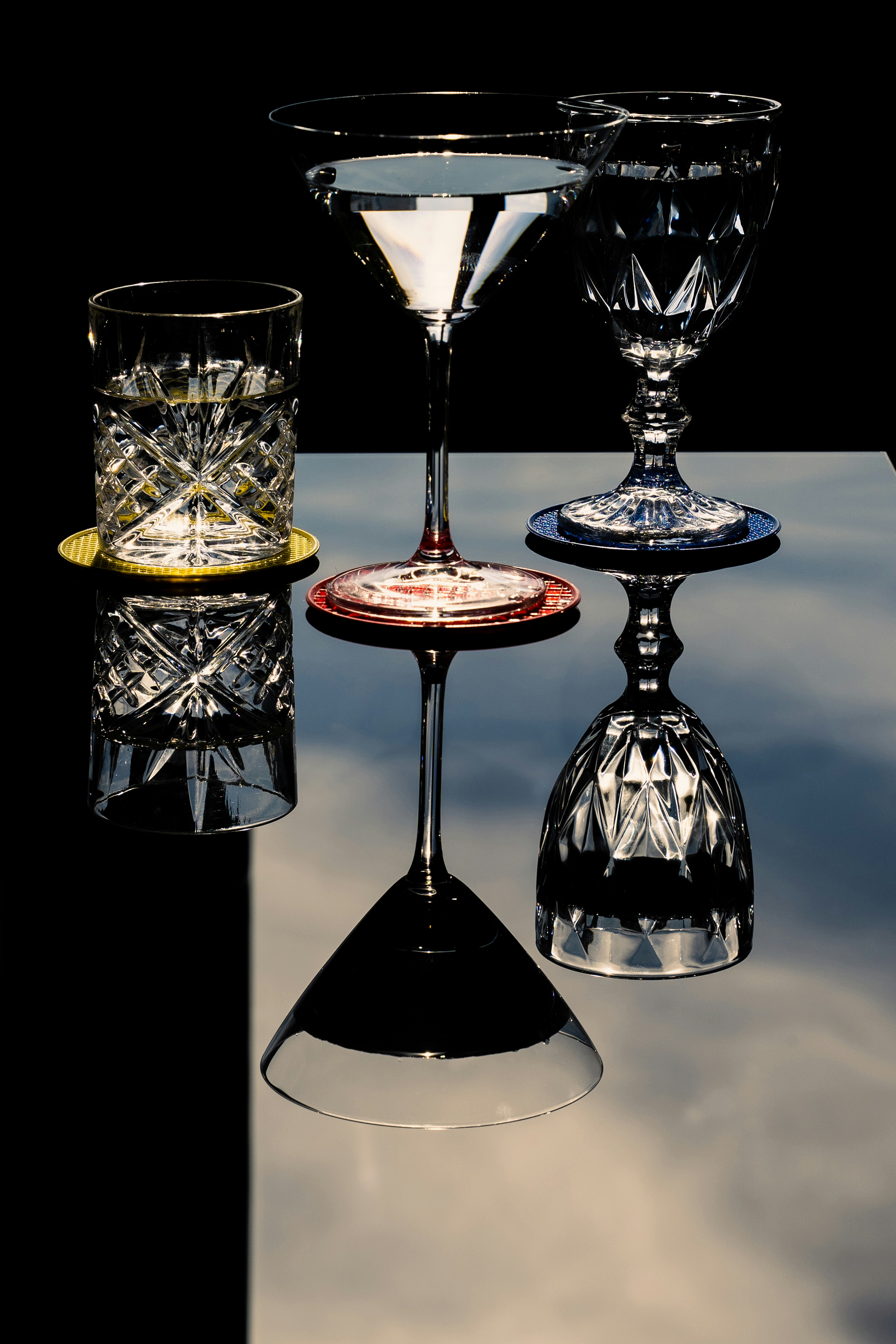 Crystal glassware, recipes card